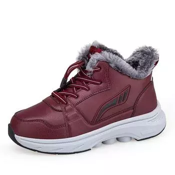 Зимние мужские ботильоны, легкие нескользящие мужские кроссовки, уличные плюшевые зимние ботинки, сохраняющие тепло, зимние ботинки без шнуровки, Botas Hombre 36