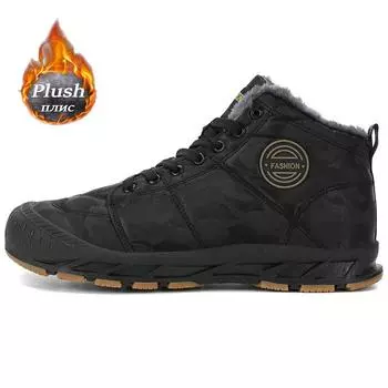 Зимние мужские ботинки для снега, теплые и нескользящие, повседневные кроссовки, легкие, модные и минималистичные мужские туфли, большой размер 46 39