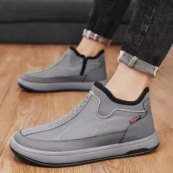 Зимние мужские ботинки из утепленного бархата, новые зимние мужские ботинки из хлопка с меховой отделкой, большие хлопковые ботинки Northeast 39