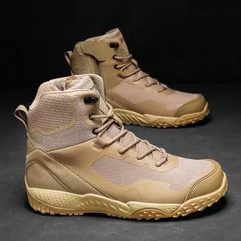 Зимние мужские ботинки, кожаные ботинки для активного отдыха, мужская рабочая обувь, охотничьи, походные, для кемпинга, для скалолазания, резиновые сапоги, кроссовки 39 чёрный