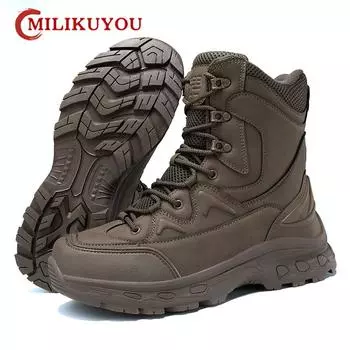 Зимние мужские ботинки, мужские водонепроницаемые кроссовки, треккинговая обувь, рабочая обувь, нескользящие резиновые ботинки, тренировочная походная обувь, большой размер 39-47 39