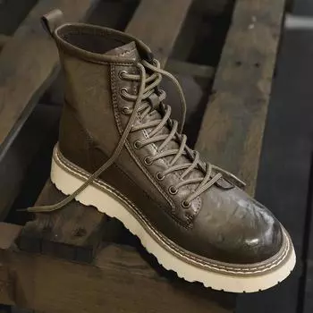 Зимние мужские ботинки по щиколотку, модные рабочие ботинки высокого качества, армейские ботинки ручной работы на платформе, мужские теплые защитные мотоциклетные ботинки для мужчин, лодки 38 чёрный