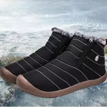 Зимние мужские и женские хлопковые ботинки Теплые водонепроницаемые зимние ботинки 36 синий