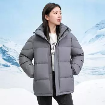 Зимние мужские и женские пуховики с графеновым внутренним термоблоком, ветрозащитная куртка с защитой от холода S белый