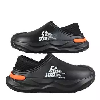 Зимние мужские и женские универсальные тапочки для внешнего ношения, плюшевый утеплитель, толстые, мягкие, удобные, водонепроницаемая сумка, тапочки на каблуке 38-39 бежевый