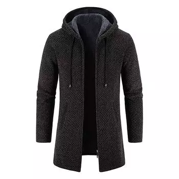 Зимние мужские кашемировые утолщенные средние и длинные свитера и трикотаж XXXL зелёный