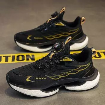 Зимние мужские кроссовки с вращающимися кнопками для бега, для подростков и студентов, сверхлегкие, амортизирующие, износостойкие, повседневные, спортивные, приливные кроссовки 37 светло-синий