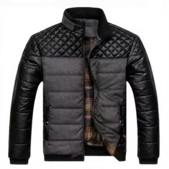 Зимние мужские куртки с хлопковой подкладкой для мужчин среднего и пожилого возраста, свободные, теплые, бархатные и утолщенные куртки с хлопковой подкладкой M синий