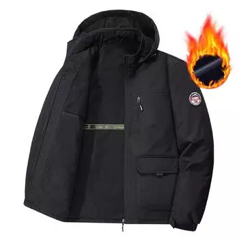 Зимние мужские куртки с хлопковой подкладкой Осень и зима Новые модные утолщенные куртки с хлопковой подкладкой больших размеров Зимние куртки с хлопковой подкладкой Топы M