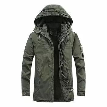 Зимние мужские куртки теплые куртки Winbreaker Cotton Padded Jackets мужские утепленные термокуртки с капюшоном одежда XXXXL чёрный