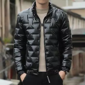 Зимние мужские куртки Яркие Парки Утолщенные Теплые Водонепроницаемые Куртки Мужские Пуховики Мужская Одежда XXXXXL чёрный