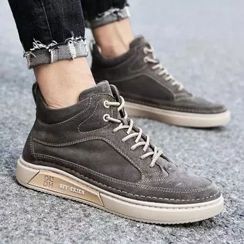 Зимние мужские повседневные ботинки из натуральной кожи высокого качества теплые зимние ботинки ретро-ботинки для пустыни высокие мужские туфли теннисные кроссовки 38