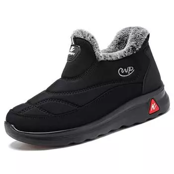 Зимние мужские повседневные кроссовки для ходьбы, дышащая обувь для пар, плюшевая теплая модная хлопковая обувь для мужчин 36