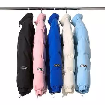 Зимние мужские пуховики, ветрозащитные, утолщенные и теплые, двухсторонние хлопковые куртки, модные парные хлопковые куртки, женские зимние S