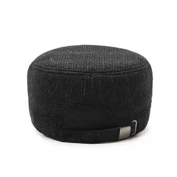 Зимние мужские шапки, шапки-ушанки для мужчин среднего и пожилого возраста, утепленные шапки с плоским верхом, шапки для дедушек, шапки для пап, кепки с козырьком Adjustable серый