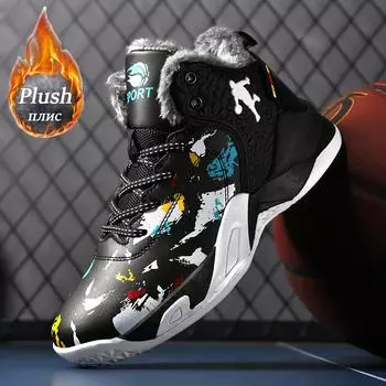 Зимние мужские теплые кроссовки Баскетбольная обувь Женская удобная спортивная обувь Мягкие кроссовки для бега Теннисная обувь для пар Кроссовки для ходьбы 36 белый