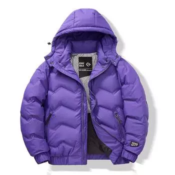 Зимние мужские теплые парки с капюшоном, мужские толстые ветрозащитные водонепроницаемые пуховики, черное золото, пуховики, верхняя одежда L чёрный