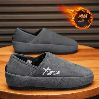 Зимние мужские туфли для отдыха из плюшевого хлопка, теплые мужские мокасины на плоской подошве, туфли для вождения, модные стильные мягкие мужские мокасины, черные 44 39 зелёный