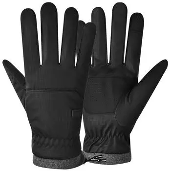Зимние мужские велосипедные перчатки, противоскользящие дышащие перчатки, противоударные, уличные, спортивные, велосипедные, мотоциклетные, перчатки чёрный
