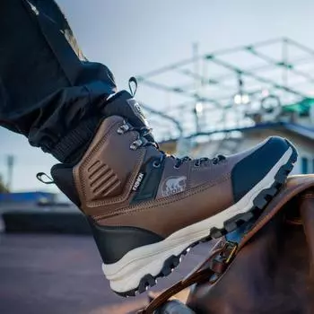 Зимние мужские высокие хлопковые ботинки с утолщенным верхом, теплые зимние ботинки, водонепроницаемые и нескользящие ботинки для активного отдыха 40