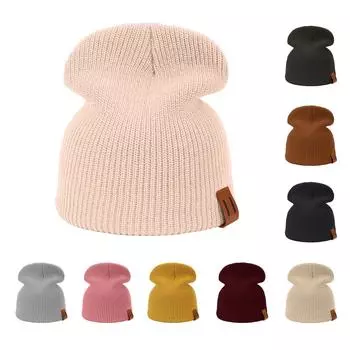 Зимние мужские, женские, детские вязаные шапки с флисовой подкладкой, мягкие термочулки для холодной погоды на открытом воздухе S армия зеленый