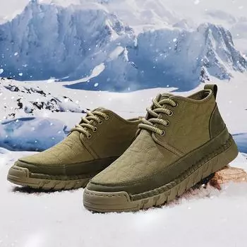 Зимние мужские зимние ботинки теплые плюшевые туфли большие размеры 39-46 39 чёрный