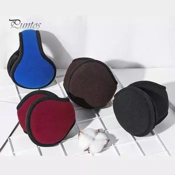 Зимние наушники, дополнительное тепло, складная портативная конструкция, противоскользящая защита от холодного ветра, наушники для активного отдыха, путешествий, велоспорта чёрный