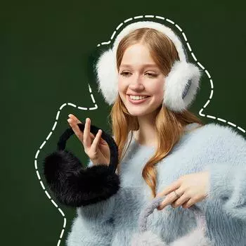 Зимние наушники из искусственного меха для мужчин и женщин, милые пушистые наушники, мягкие, удобные, портативные, складные, для использования на открытом воздухе, для взрослых, чехлы для ушей One Size