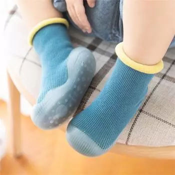 Зимние носки для младенцев и малышей, теплые плюшевые детские ботинки для девочек и мальчиков, зимние ботинки для улицы с мягкой подошвой, нескользящие детские пинетки для новорожденных 11.5cm