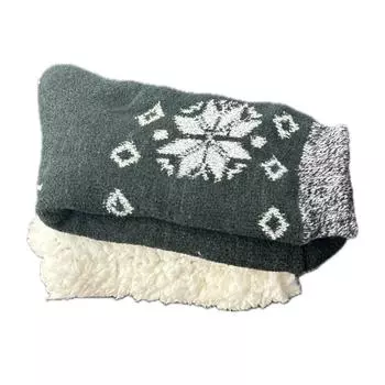 Зимние носки мужские термобелье леопардовый теплые короткие плюс бархатные мягкие нескользящие пушистые носки мужские камуфляжные подарочные новые