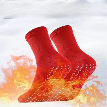 Зимние носки теплые ноги для мужчин и женщин теплые массажные оздоровительные носки можно стирать носки из чистого хлопка 6 pairs чёрный