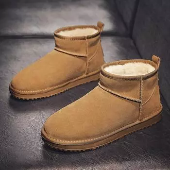 Зимние новые бархатные зимние сапоги мода отдых на открытом воздухе спорт защита от холода теплые высокие северо-восточные хлопковые туфли мужская обувь 39