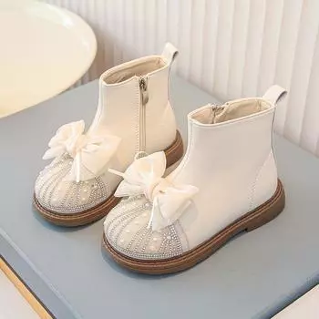 зимние новые детские кожаные ботинки, хлопковые ботинки Martin 23