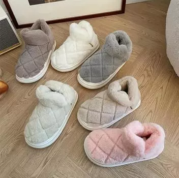 Зимние новые хлопковые тапочки на каблуке, женская верхняя одежда, домашняя одежда, теплые нескользящие удобные хлопковые сапоги на толстой подошве, обувь для родов хаки