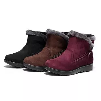 Зимние новые и старые пекинские тканевые туфли. Женские теплые зимние сапоги для пожилых людей. Хлопковые сапоги большого размера. Хлопковая обувь для среднего и пожилого возраста. 35 красный