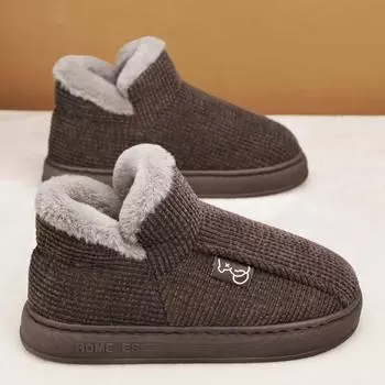 Зимние новые модные мужские ботинки из хлопка 2024 года, осенне-зимние бархатные теплые мужские вельветовые зимние ботинки 38