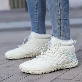 Зимние новые мужские и женские зимние ботинки для отдыха на открытом воздухе водонепроницаемые теплые плюшевые повседневные ботинки унисекс для походов и скалолазания 35 чёрный