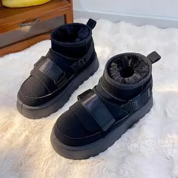 Зимние новые женские тапочки из бархата и хлопка в римском стиле с круглым носком 2024 года 36 верблюд