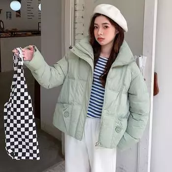 Зимние новые женские ватные куртки, ватные куртки, ватные куртки, новые утепленные ватные куртки M чёрный