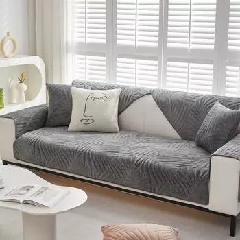 Зимние однотонные голландские бархатные противоскользящие чехлы для диванов, домашний декор, диванная подушка, утолщенный съемный защитный чехол для мебели 70x70cm 1pcs