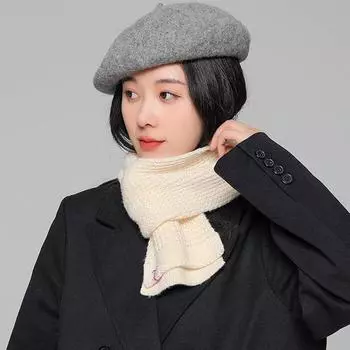 Зимние однотонные шарфы для девочек, женский теплый акриловый шарф, модный женский уличный дорожный лыжный шарф, защищает шею, зимний шарф