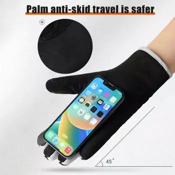 Зимние перчатки для мужчин и женщин, теплые перчатки для холодной погоды с серый