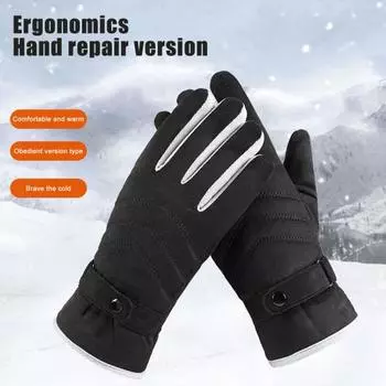 Зимние перчатки для мужчин и женщин, термальные перчатки для холодной погоды серый