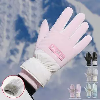 Зимние перчатки для сенсорных экранов, кашемировые утолщенные теплые вязаные перчатки для езды на велосипеде для мужчин и женщин