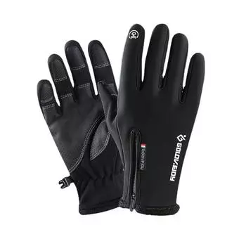Зимние перчатки для женщин и мужчин для холодной погоды, 14 °F. Зимние велосипедные перчатки для мужчин и женщин с сенсорными пальцами, водонепроницаемые термоперчатки. S чёрный