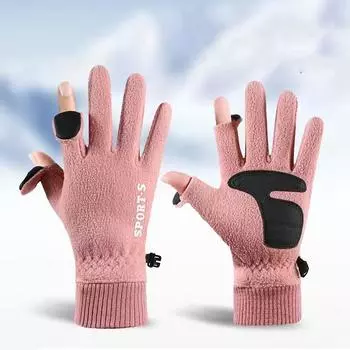 Зимние перчатки для женщин и мужчин, лыжные перчатки с флисовой подкладкой, термостойкие перчатки для сенсорных экранов, водонепроницаемые перчатки для велоспорта
