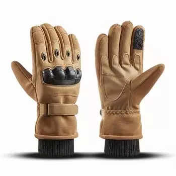 Зимние перчатки для женщин и мужчин, ветрозащитные теплые перчатки для холодной погоды, перчатки для сенсорных экранов для бега и велоспорта One Size чёрный