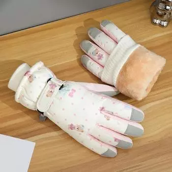 Зимние перчатки Yousheng, толстые бархатные теплые перчатки для снега, ветрозащитные термоперчатки для холодной погоды, катания на лыжах, бега, езды на велосипеде, пешего туризма, работы на открытом воздухе розовый