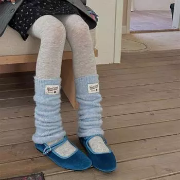Зимние плюшевые чулки мягкие теплые чехлы для ног модные вязаные гетры Y2k осень зима