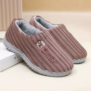 Зимние плюшевые хлопковые тапочки мужские зимние сапоги мультяшные шлепанцы теплые тапочки домашние парные тапочки 39 серый